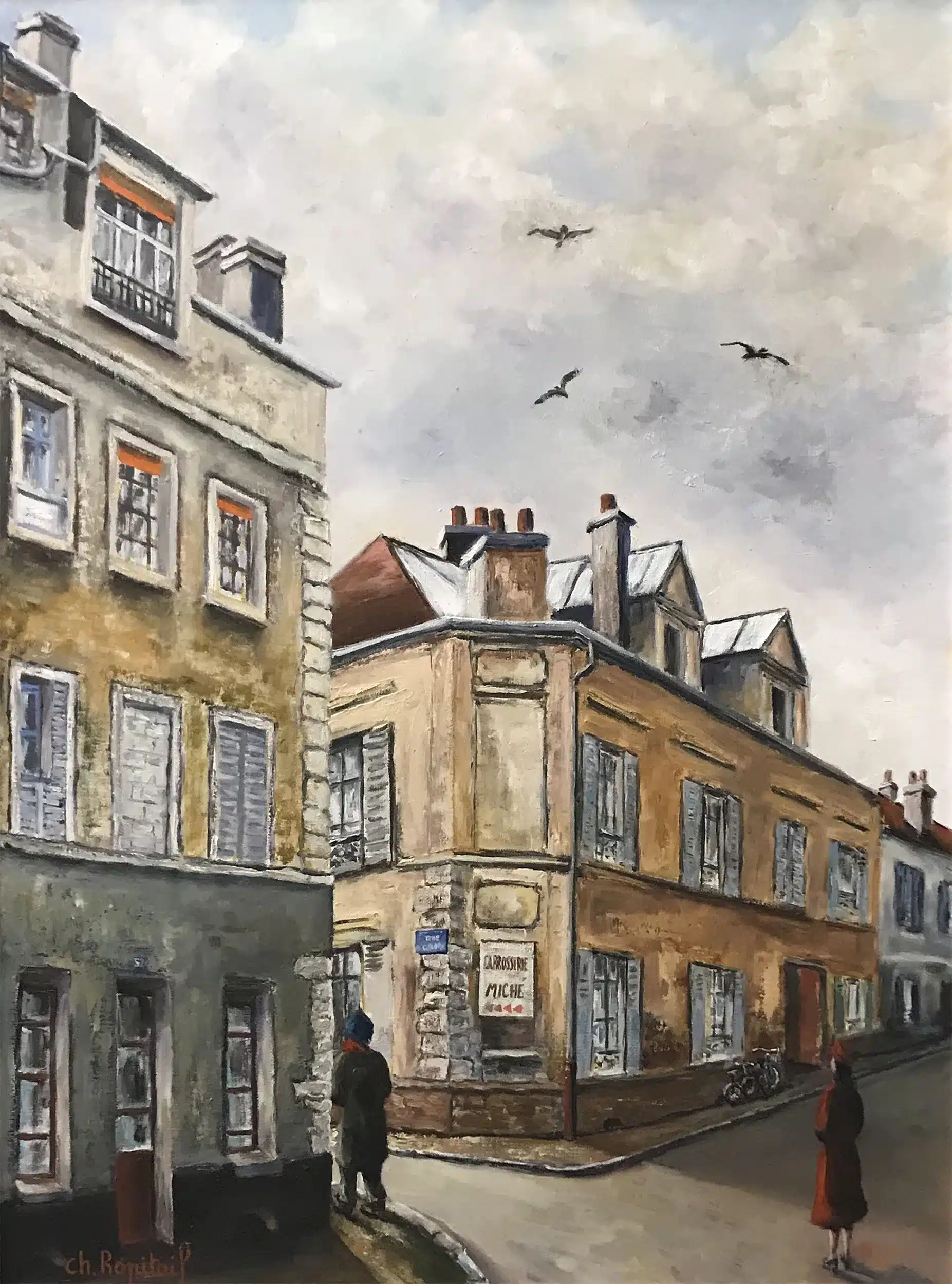 Charles ROPITAIL "Rue de Deuil, la Carrosserie Miche" 1992