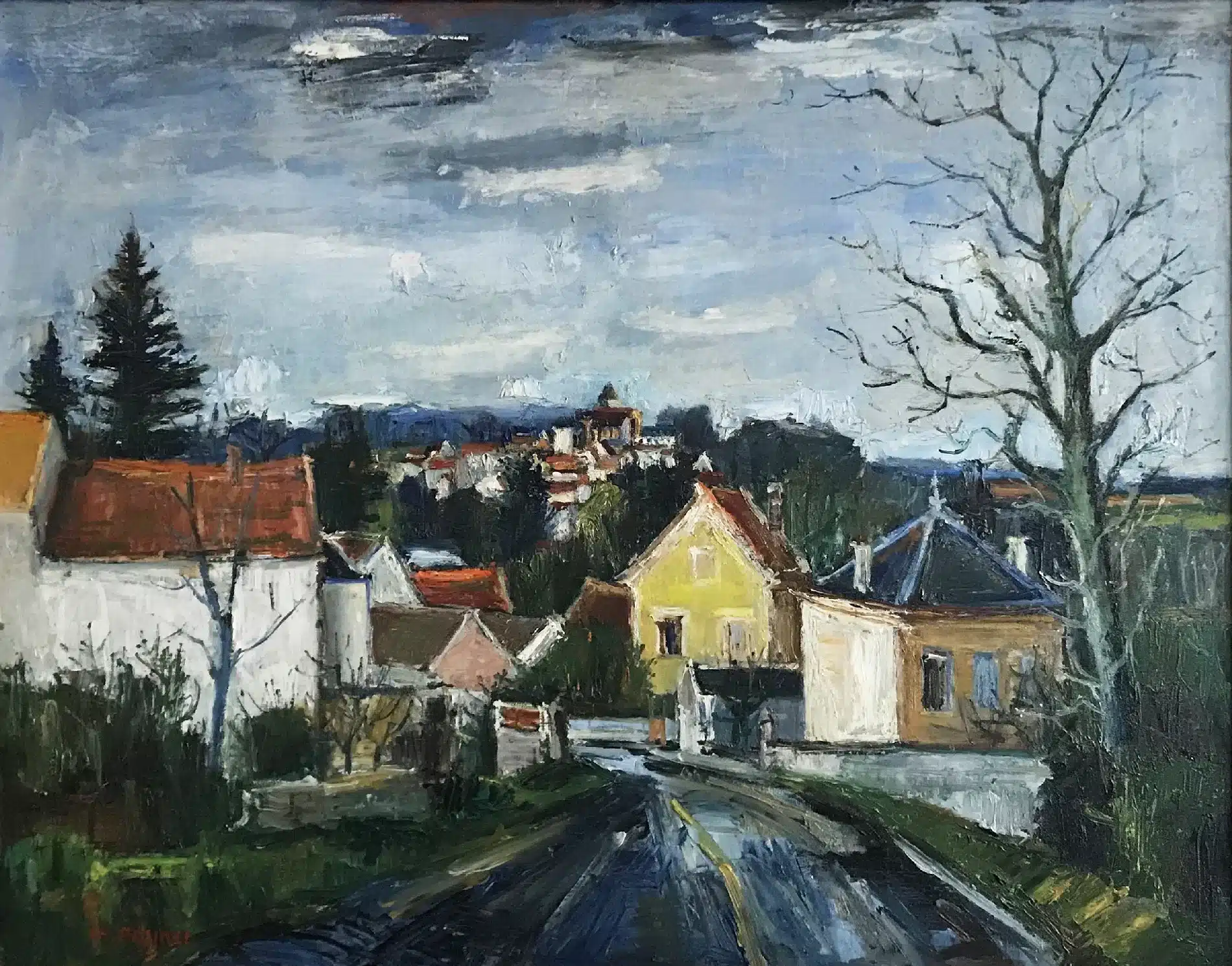 Charles POLLACI (1907-1988) "La maison du Maire" 1958