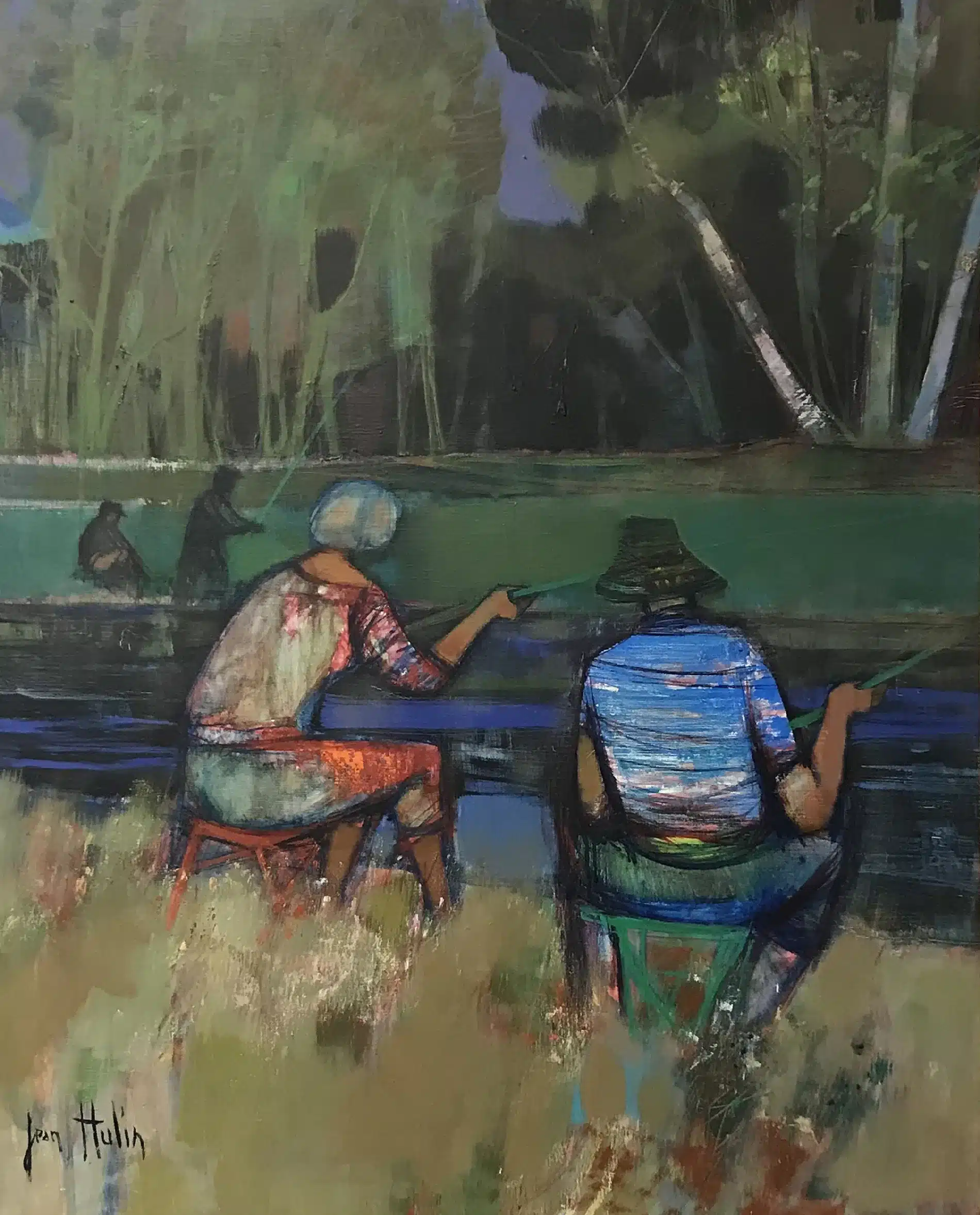 Jean HULIN (né en 1920) " Les pêcheurs " 1961