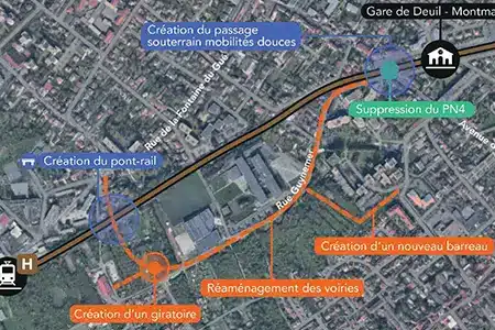 Ouverture du chantier au public : Fermeture du Passage à Niveau de la gare de Deuil-Montmagny (PN4)